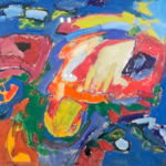 Acryl schilderij, Maya Wildevuur, Abstract, 1997